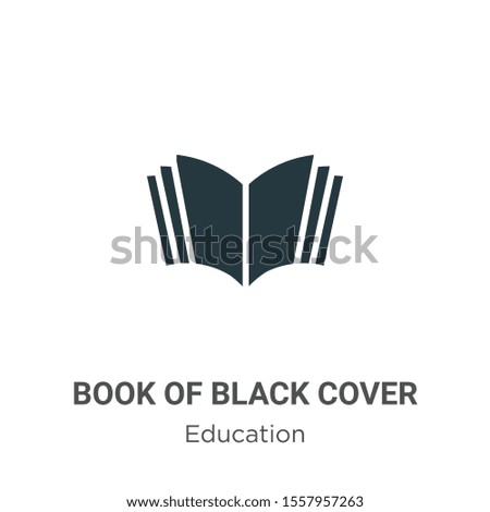 Book of black cover vector icon on white background. Flat vector book of black cover icon symbol sign from modern education collection for mobile concept and web apps design.