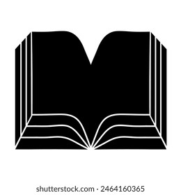 Book black hand drawn icon
