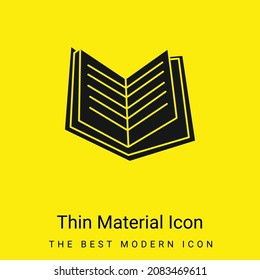 Book Black Opened Pages minimal bright yellow material icon