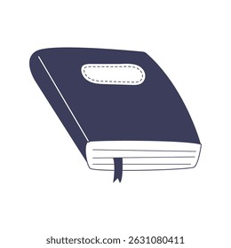 Book black silhouette icon on the white background.