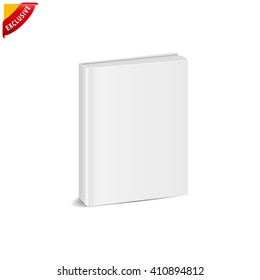 book blank cover, vector mock up book, isolated mockup book