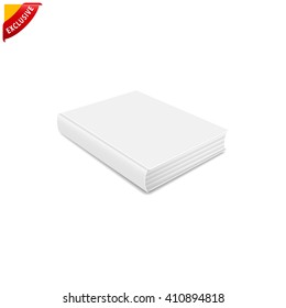 book blank cover, vector mock up book, isolated mockup book