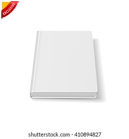 book blank cover, vector mock up book, isolated mockup book