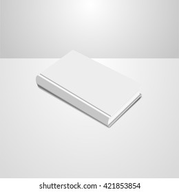 book blank cover, vector mock up book, isolated mockup book