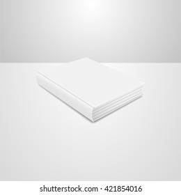 book blank cover, vector mock up book, isolated mockup book
