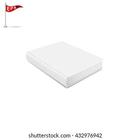 book blank cover, vector mock up book, isolated mockup book
