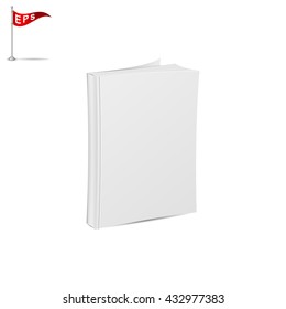 book blank cover, vector mock up book, isolated mockup book