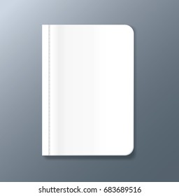book blank cover, vector mock up book, isolated mock up book
