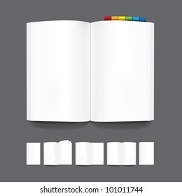 book blank page template for design.Vector