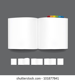 book blank page template for design.Vector