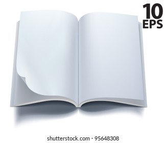 book with blank pages. Vector illustration