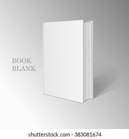 Book blank realistic template. Mock up ready for your design. Book template. Book empty blank. Vector illustration, eps 10