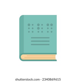 Icono de Libro para ciego. Ilustración plana del icono del libro para vector ciego para diseño web aislado
