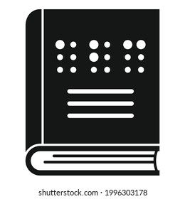 Book for blind icon. Simple illustration of Book for blind vector icon for web design isolated on white background
