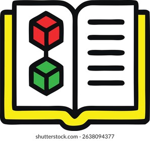 Book with Blocks with Learning, Education, and Isolated.