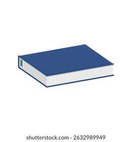 livro com capa azul. livro de capa dura. livro fechado. romance. tema de educação. tema de negócios. ilustração vetorial