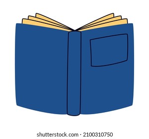 book with blue cover on white background