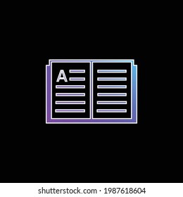 Book blue gradient vector icon