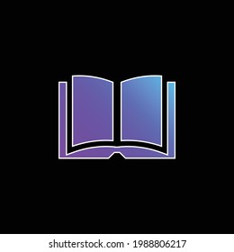 Icono del vector de gradiente azul del libro