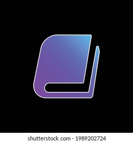 Icono del vector de gradiente azul del libro