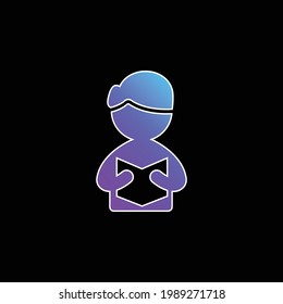 Book blue gradient vector icon