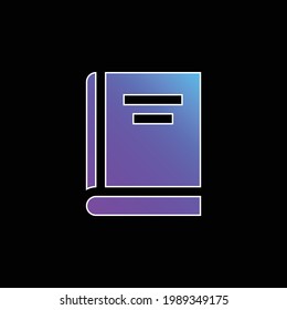 Book blue gradient vector icon