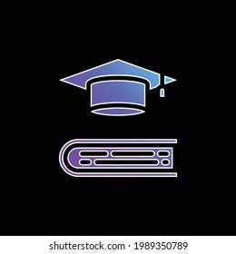 Book blue gradient vector icon