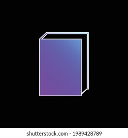 Book blue gradient vector icon