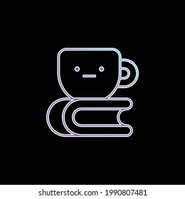 Book blue gradient vector icon
