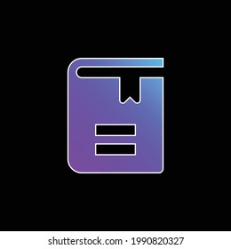 Book blue gradient vector icon