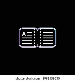 Book blue gradient vector icon