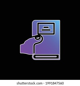 Book blue gradient vector icon