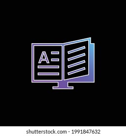 Book blue gradient vector icon