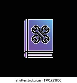 Book blue gradient vector icon