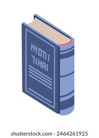 Book with blue hardback colorful icon vector illustration isolated on white background