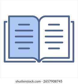 Book Blue Icon Vector Illustration