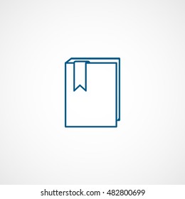 Book Blue Line Icon On White Background