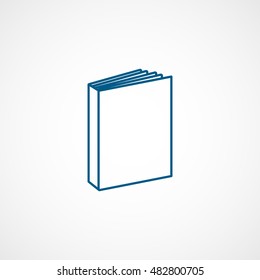 Book Blue Line Icon On White Background