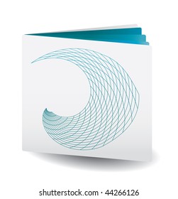 Book with blue paper