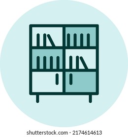 Tabla de libros, ilustración, vector sobre fondo blanco.