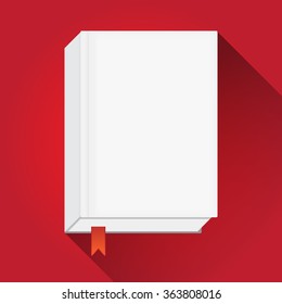 book with bookmark in a flat design