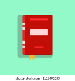 book with a bookmark flat icon. Element of star icon for mobile concept and web apps. Illustration book with a bookmark flat icon can be used for web and mobile. Premium icon on colored background