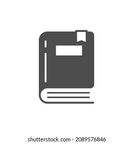 Book with bookmark glyph icon