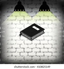 Book with bookmark icon.