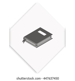 Book with bookmark icon.