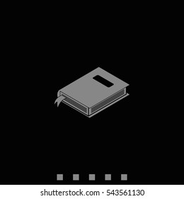 Book with bookmark icon.