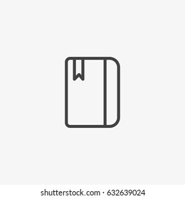 Book with bookmark icon