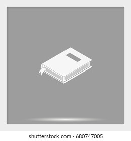 Book with bookmark icon.