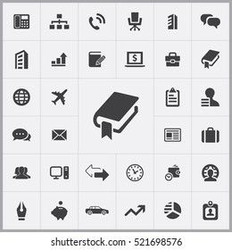 book with bookmark icon. company icons universal set for web and mobile