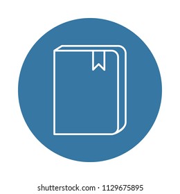 book with a bookmark icon. Element of books and magazines icons for mobile concept and web apps. Badge style book with a bookmark icon can be used for web and mobile apps on white background